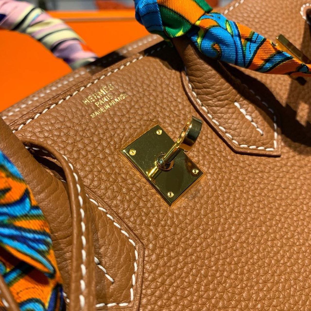 H**me5 Birkin Brown Semi Handstitched With Gold Toned Hardware For Women 30cm/11.8in