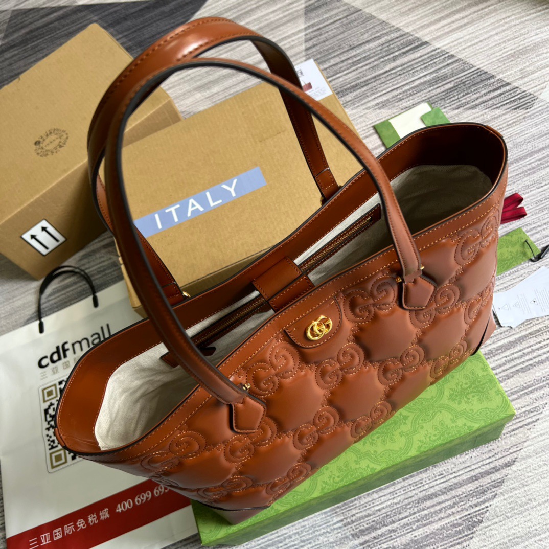 Gvc*1 GG Medium Tote Brown For Women, Women’s Bags 15in/38cm GG 631685 UM8IG 2546