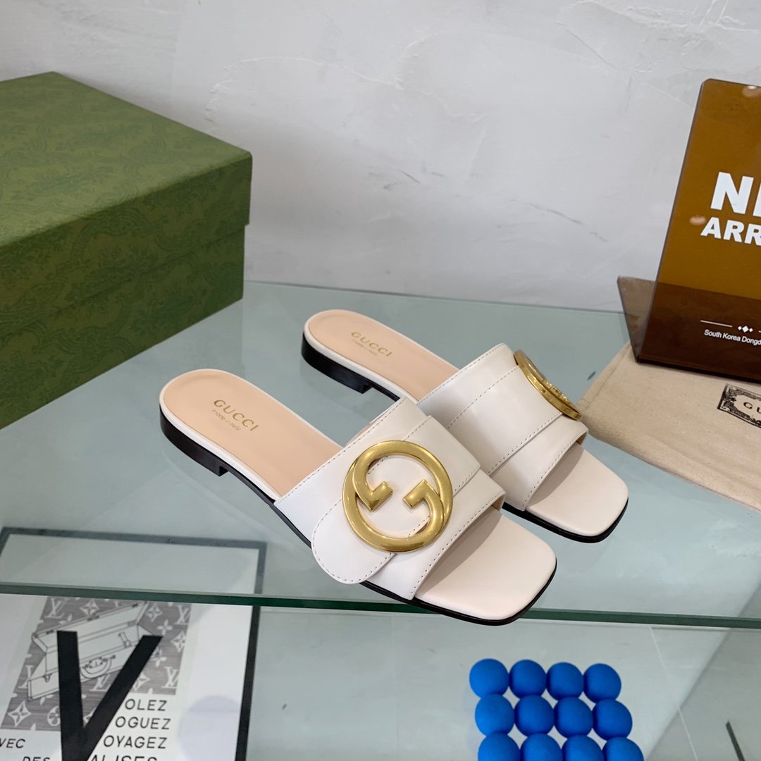 Gvc*1 Blondie Slide Sandal White For Women GG