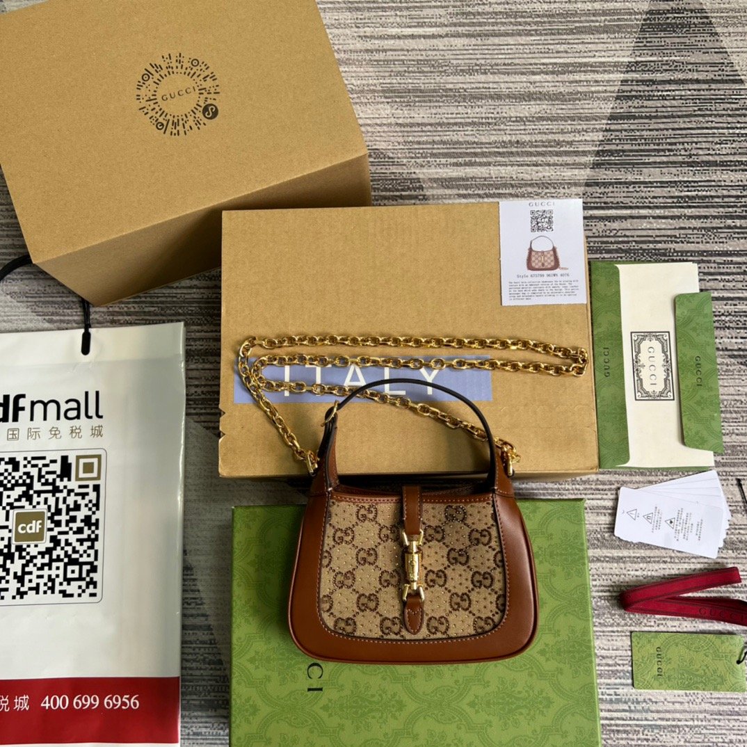 Gvc*1 Jackie 1961 Mini GG Shoulder Bag Beige For Women, Women’s Bags 7.5in/19cm GG 675799 21HRG 2687