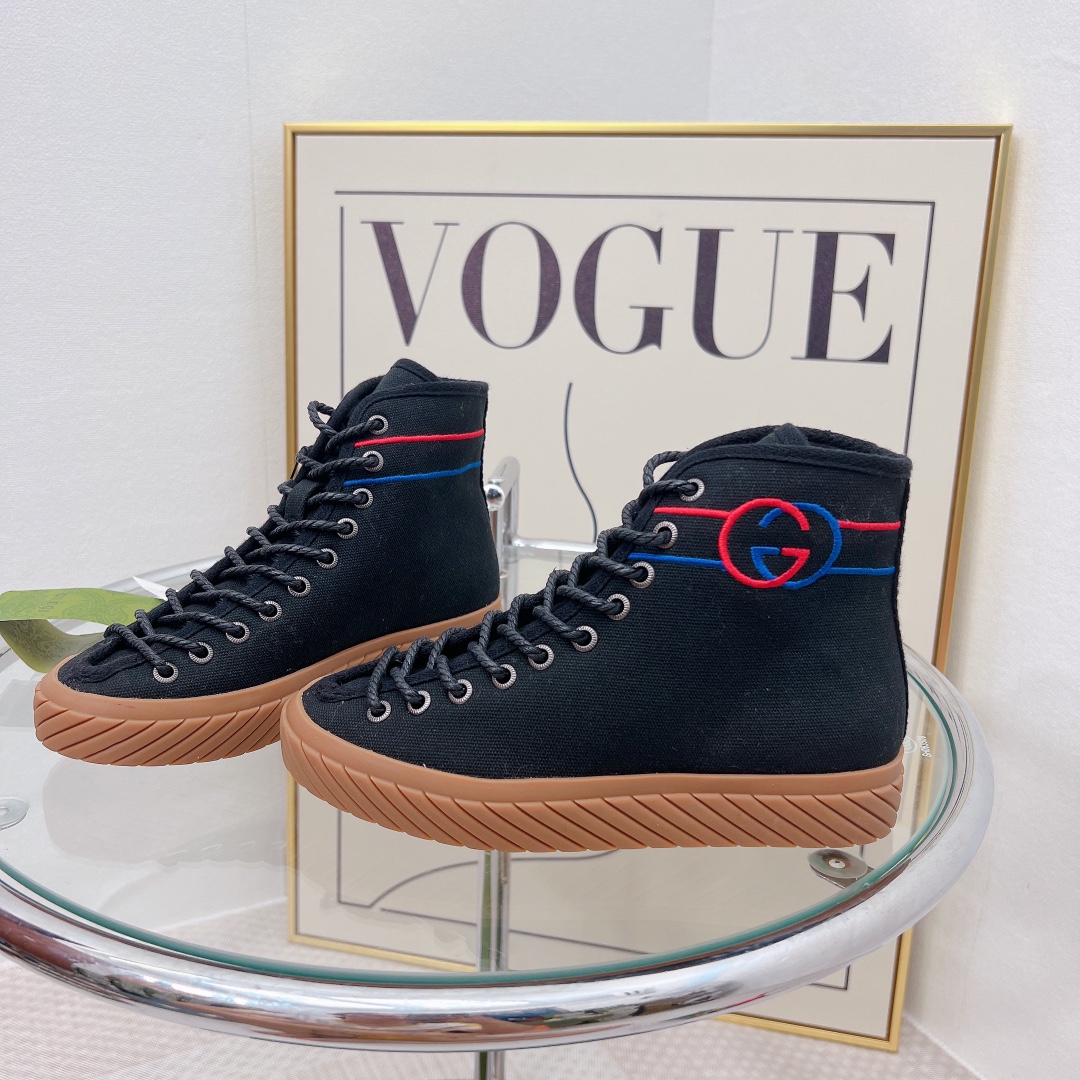 Gvc*1 Women’s Interlocking G High-Top Sneaker Black For Women GG