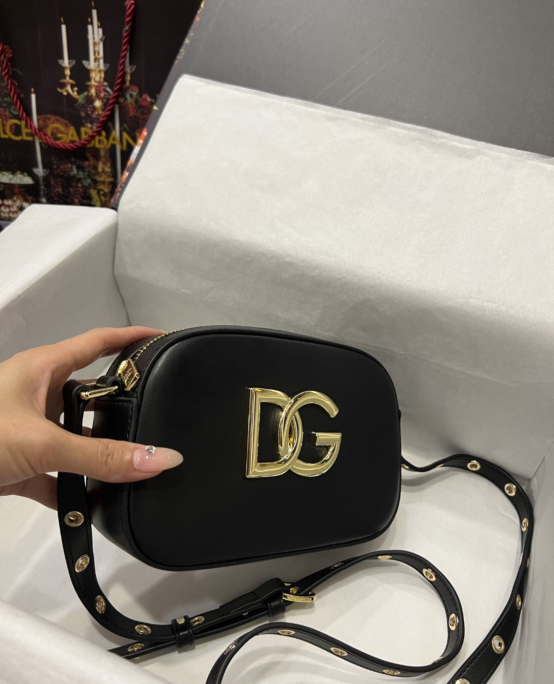 Dolce & Gabbana Crossbody 3.5 Bag Black For Women 7.5in/19cm DG BB7095AW57680999