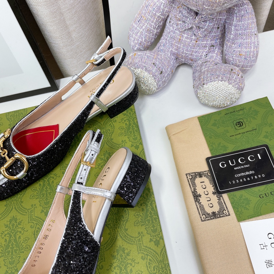 Gvc*1 Lovelight Slingback With Horsebit Black For Women GG