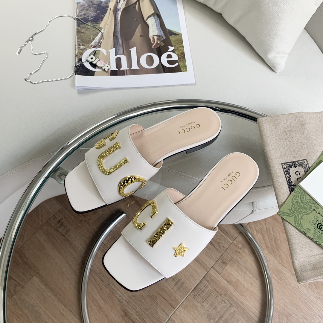 Gvc*1 Women’s ‘Gvc*1’ Slide White For Women GG ‎694858 C9D00 9022