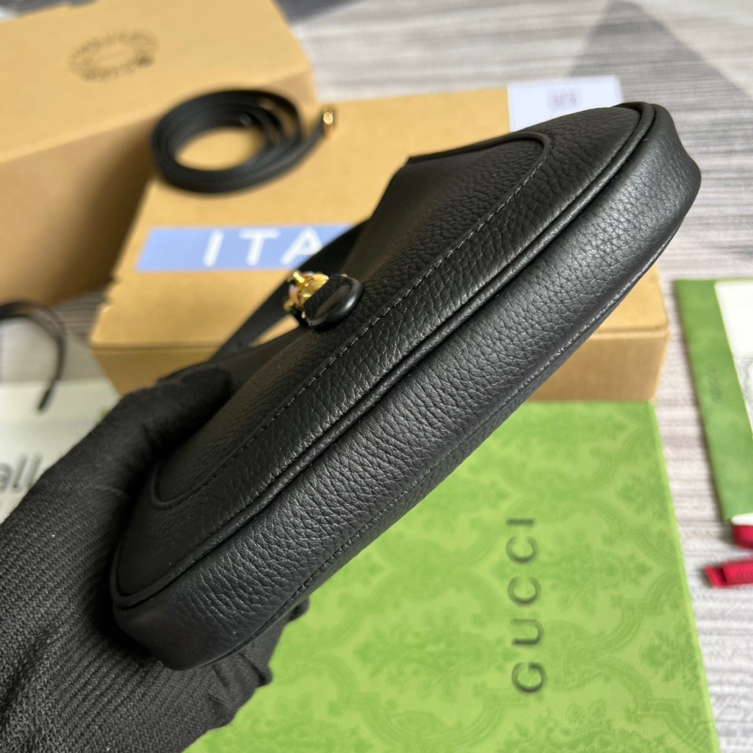 Gvc*1 Jackie 1961 Mini Shoulder Bag Black For Women, Women’s Bags 7.5in/19cm GG ‎637091 10O0G 1000