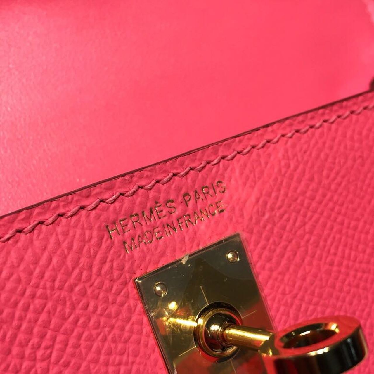 H**me5 Mini Kelly Rose Tyrien For Women Gold Toned Hardware 7.5in/19cm