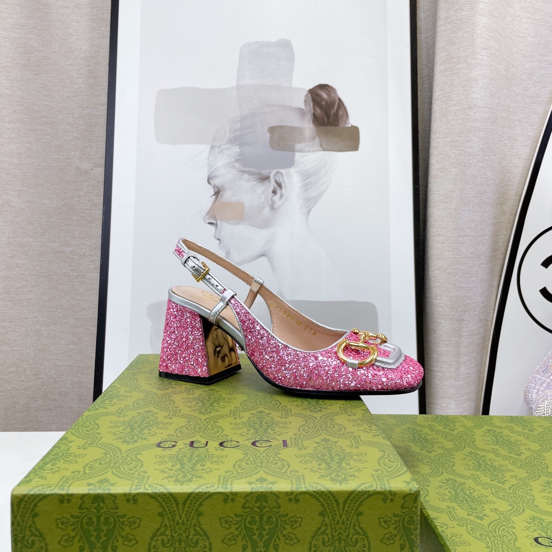 Gvc*1 Lovelight Slingback Mid-Heel With Horsebit Silver For Women GG