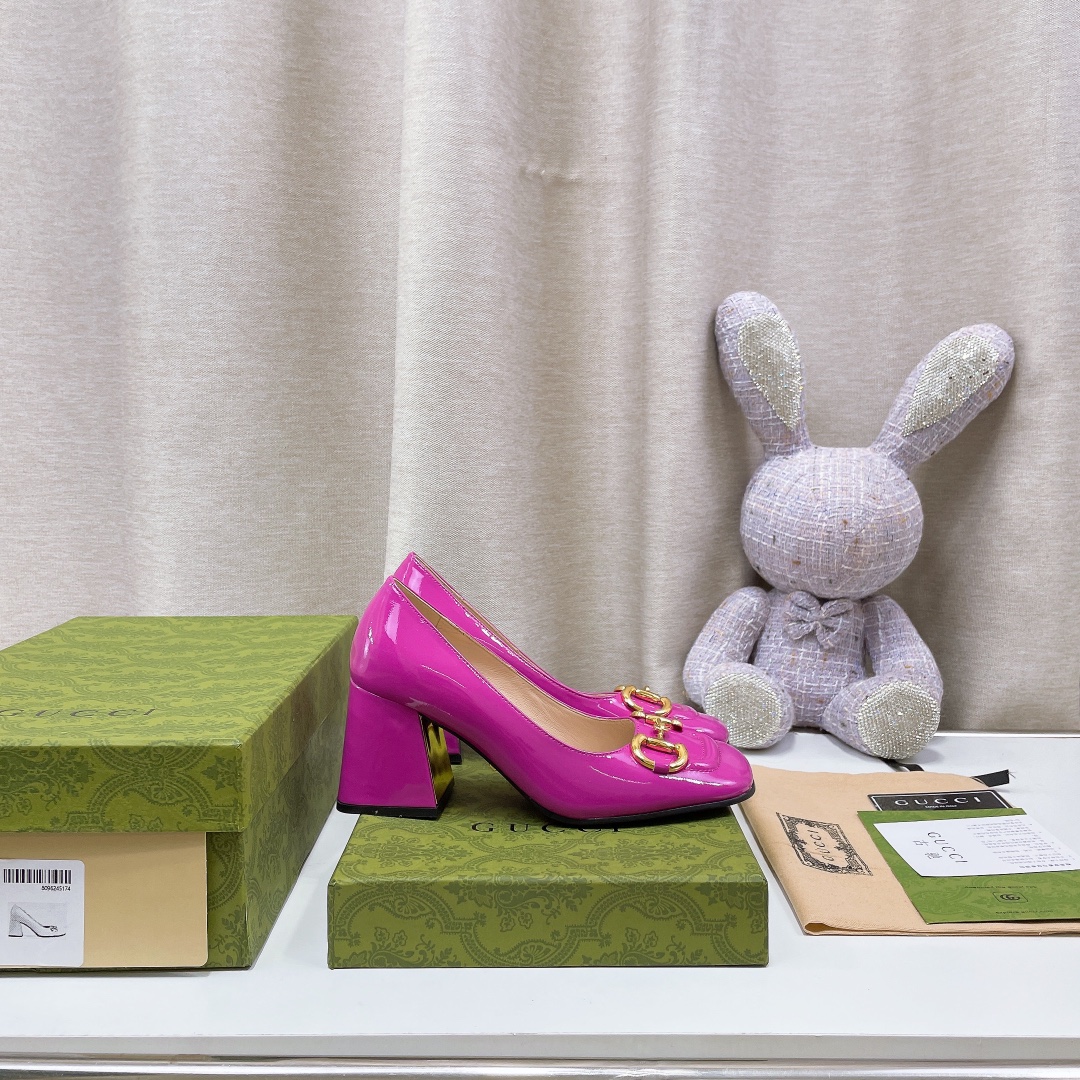 Gvc*1 Women’s Mid-Heel Ballet Flat With Horsebit Dark Pink For Women GG