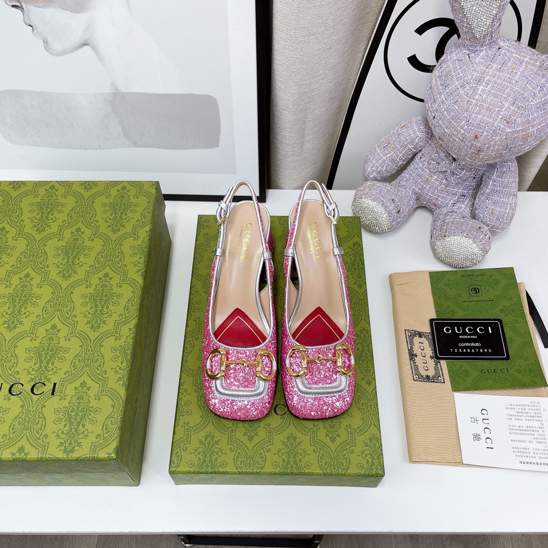 Gvc*1 Lovelight Slingback Mid-Heel With Horsebit Silver For Women GG