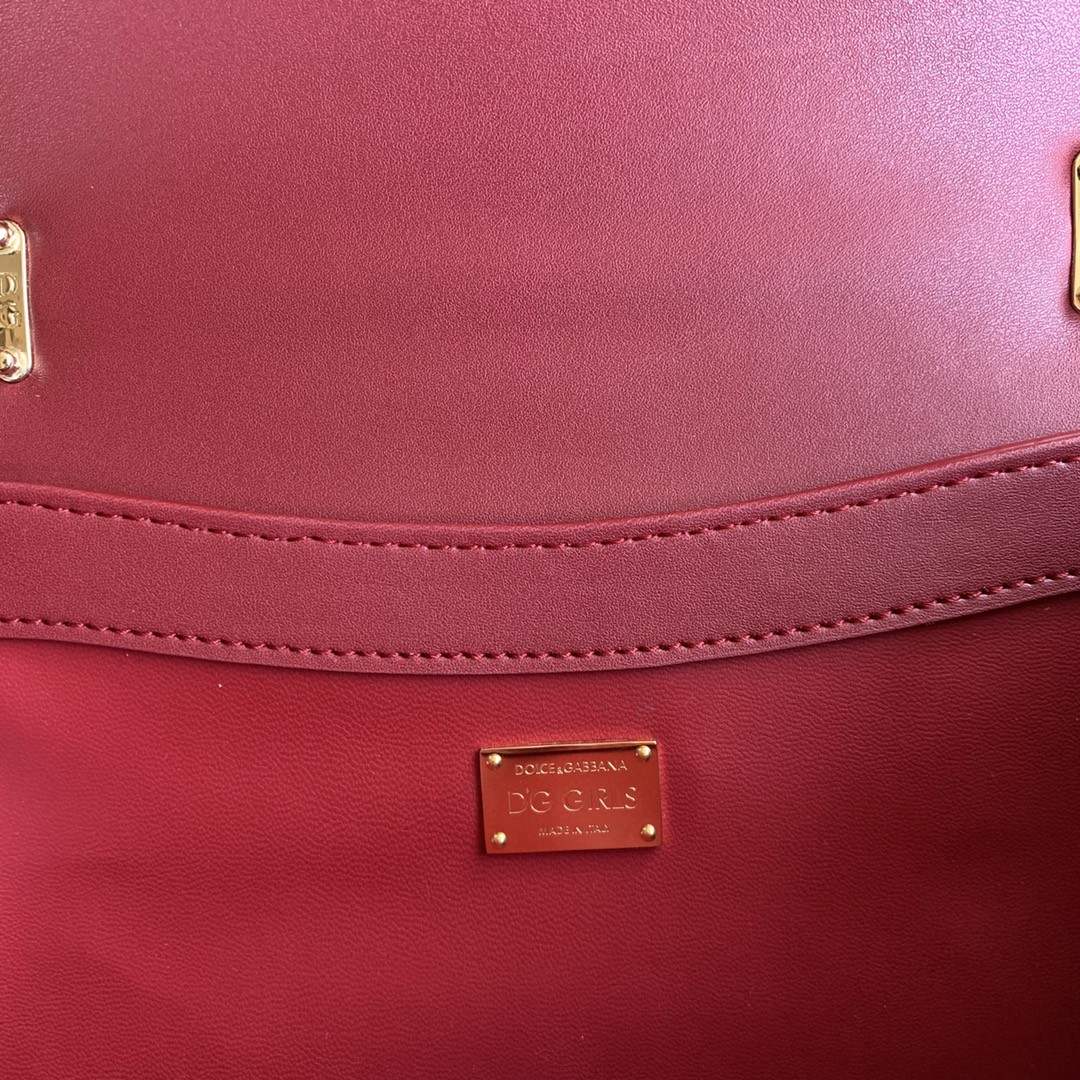 Dolce & Gabbana DG Girls CrossBody Bag Burgundy For Women 8.3in/21cm DG