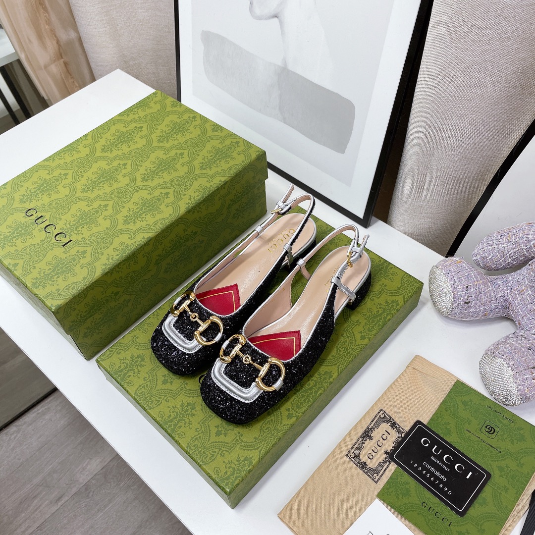 Gvc*1 Lovelight Slingback With Horsebit Black For Women GG