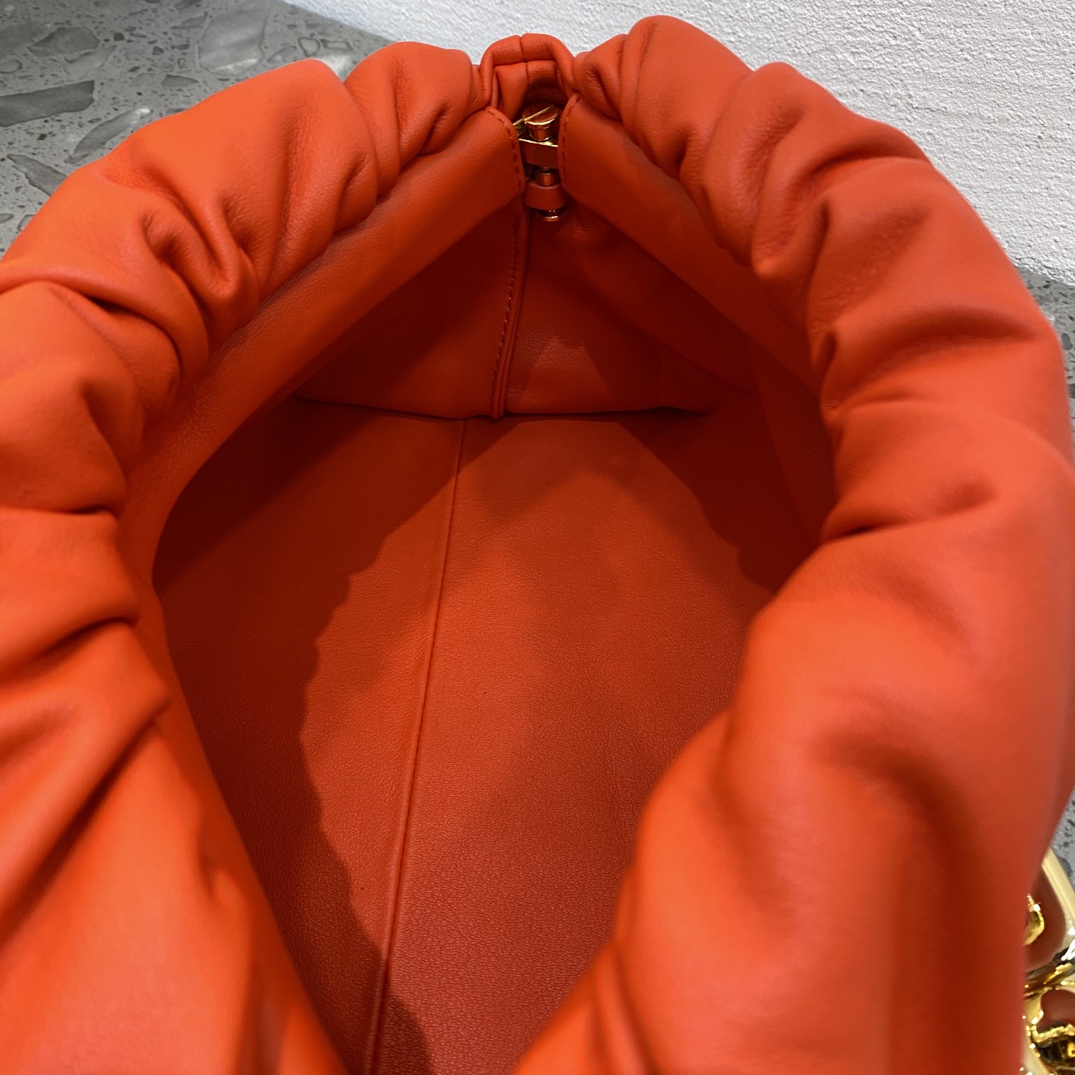 B0tt*ga Ven*ta Chain Pouch Orange, For Women, Women’s Bags 12.2in/31cm