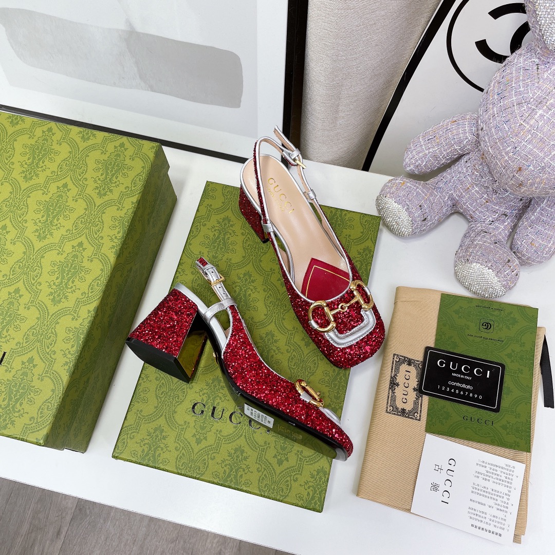 Gvc*1 Lovelight Slingback Mid-Heel With Horsebit Red For Women GG