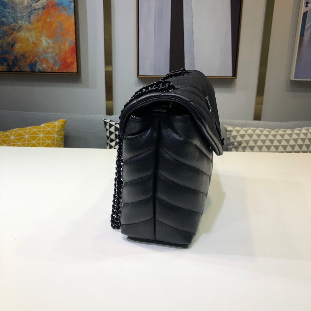 Sa1nt Lau*nt Loulou Small Chain Bag In Matelassé “Y” Black For Women 9.8in/23cm Y51 494699DV7281000