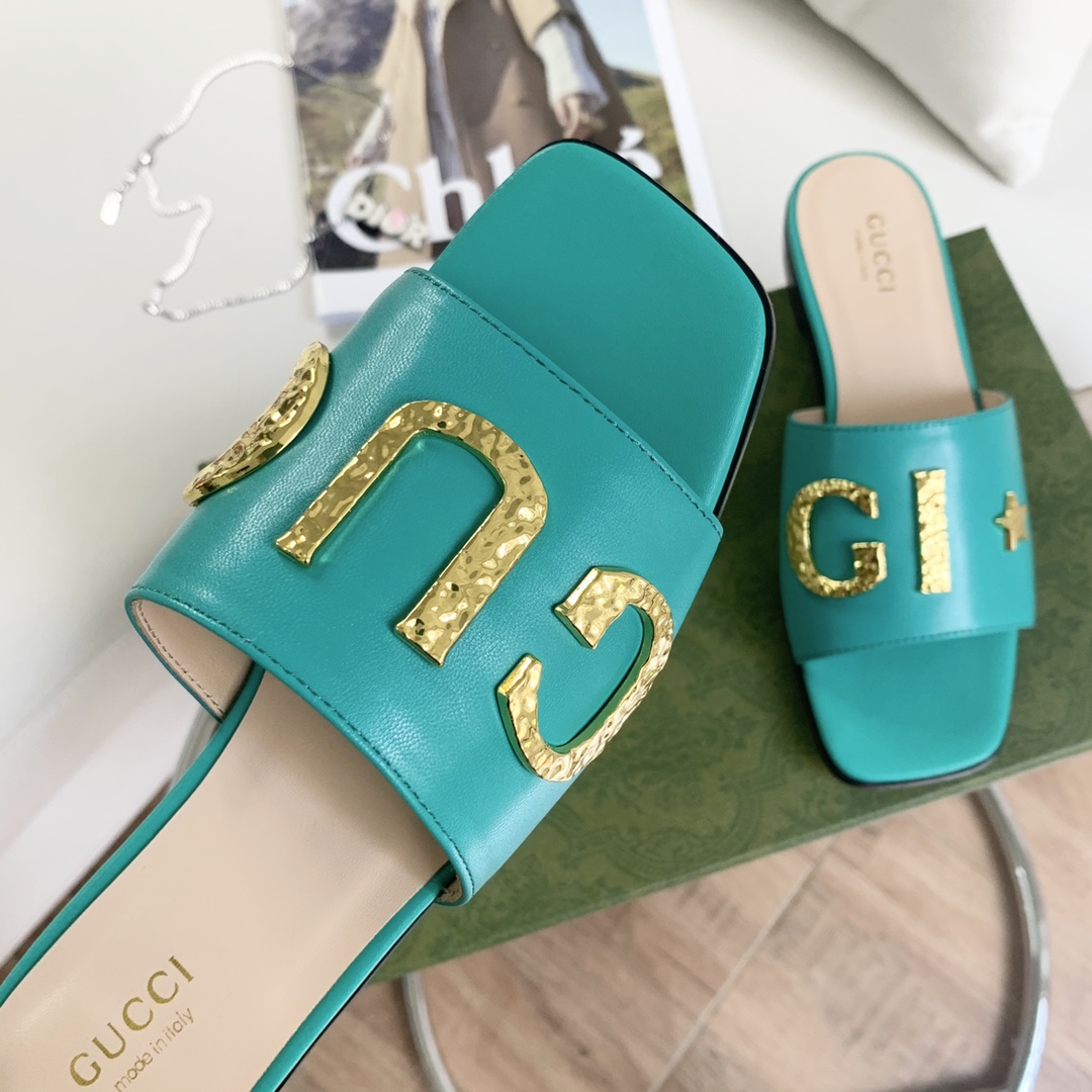 Gvc*1 Women’s ‘Gvc*1’ Slide Jade Green For Women GG ‎