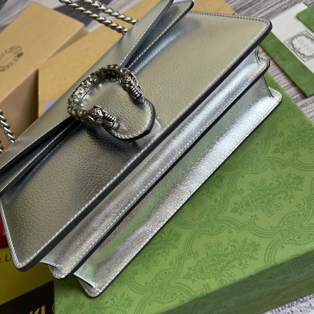 Gvc*1 Dionysus Small Shoulder Bag Silver For Women, Women’s Bags 10in/26cm GG 499623 1TRBN 8173