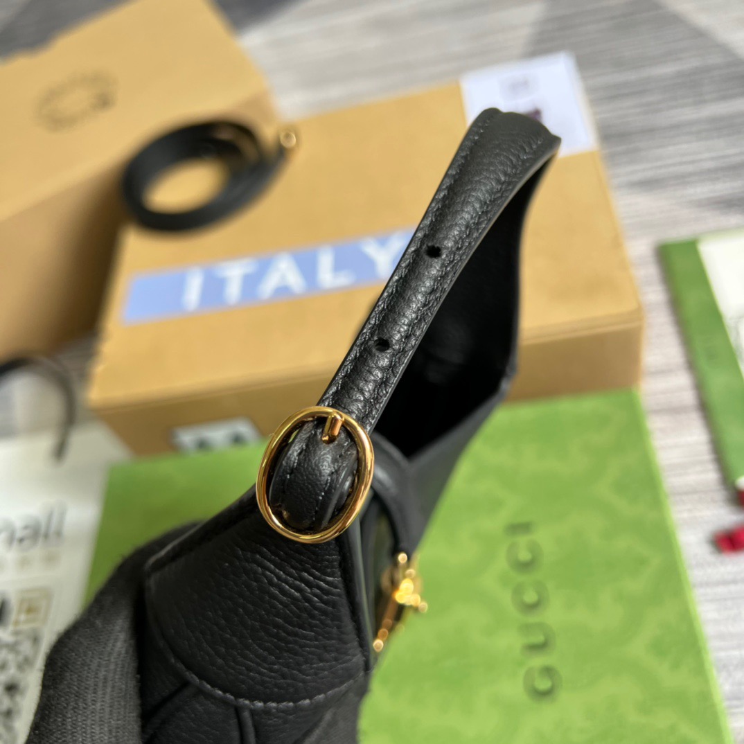 Gvc*1 Jackie 1961 Mini Shoulder Bag Black For Women, Women’s Bags 7.5in/19cm GG ‎637091 10O0G 1000