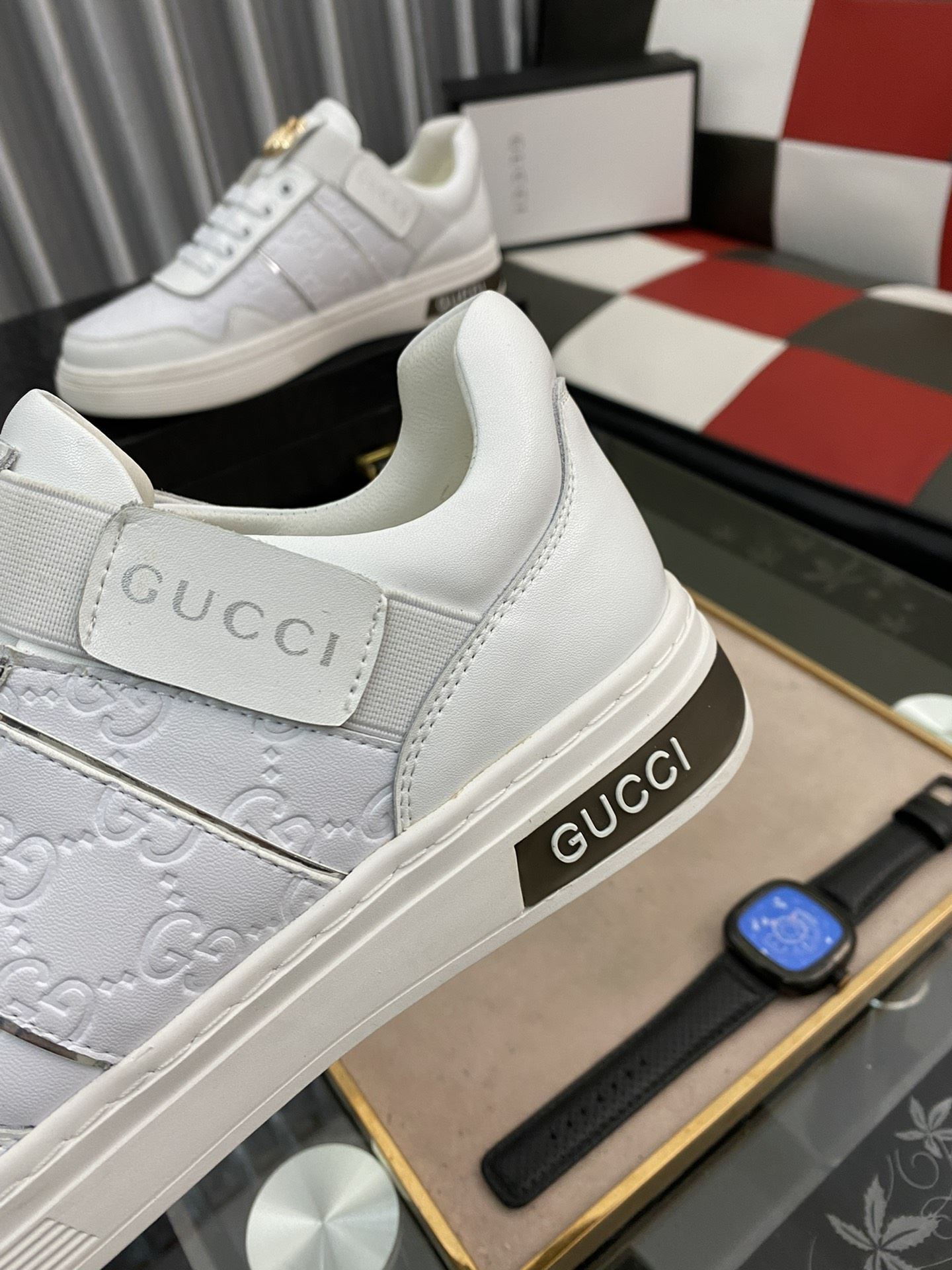 Gvc*1 Men’s GG Embossed Sneaker Loafer With GG White For Men