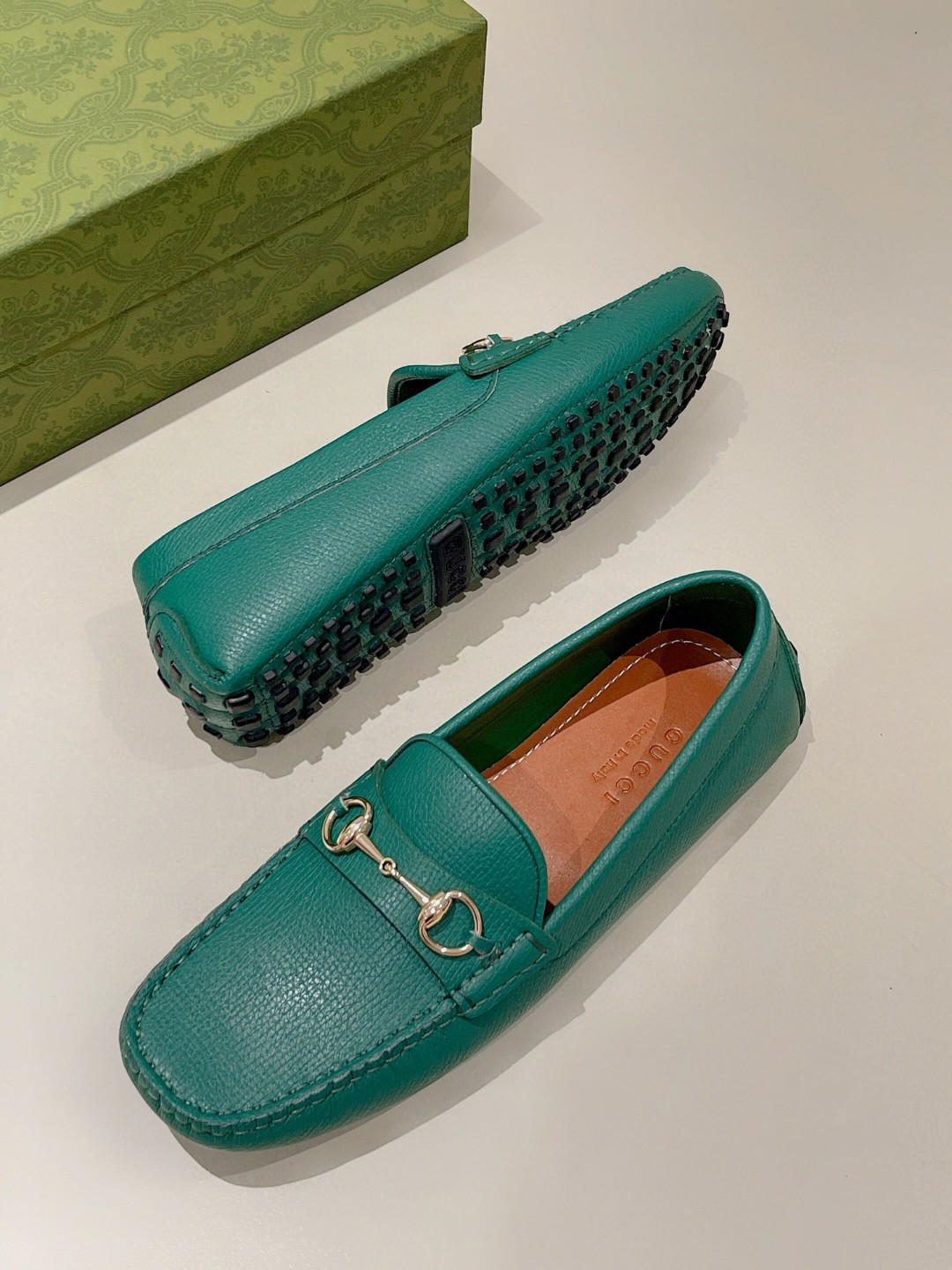 Gvc*1 Men’s Horsebit Driver Green For Men 674254 UDU00 3120