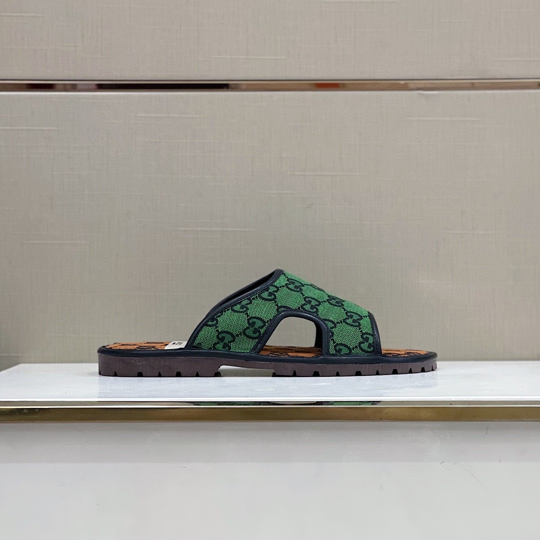 Gvc*1 Men’s GG Svp*me Slide Sandal Orange And Green For Men 624879