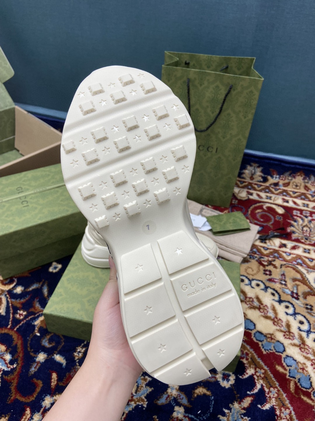 Gvc*1 Women’s Rhyton Sneakers With Lemon Gvc*1 White Ivory For Women 684899 DRW00 9522