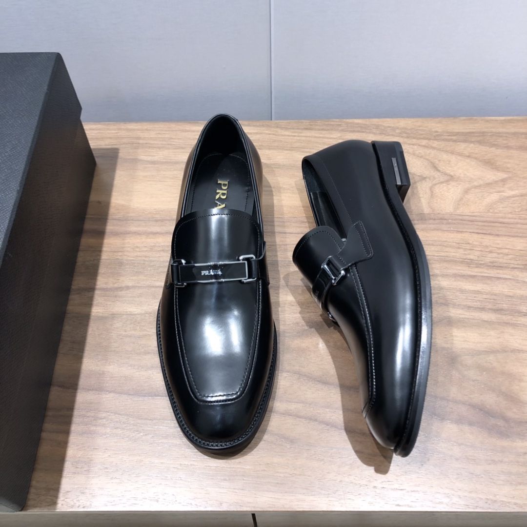 Pra*a Brushed Loafers Black For Men 1in/25mm PRD