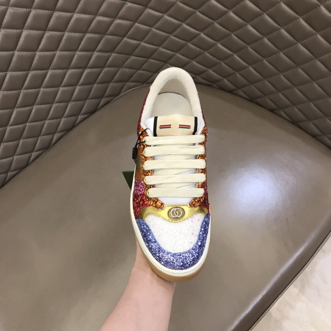 Gvc*1 Lovelight Screener Sneaker Glitter Red For Women GG Shoes 710534 FAAKU 4942