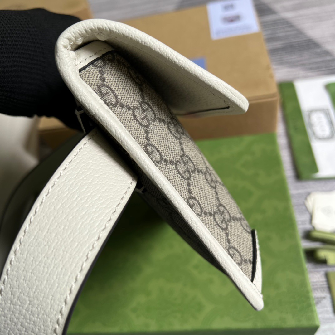 Gvc*1 Ophidia Belt Bag Beige And Ebony GG Svp*me Canvas, A Material With Low Environmental Impact For Men 8.7in/22cm GG 674081 96IWT 9794