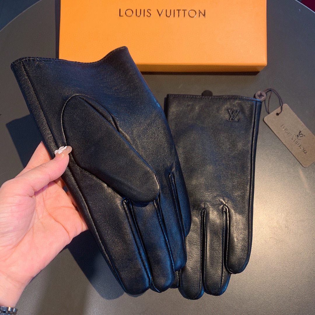 L0vis Vvtt0n Gloves In Black