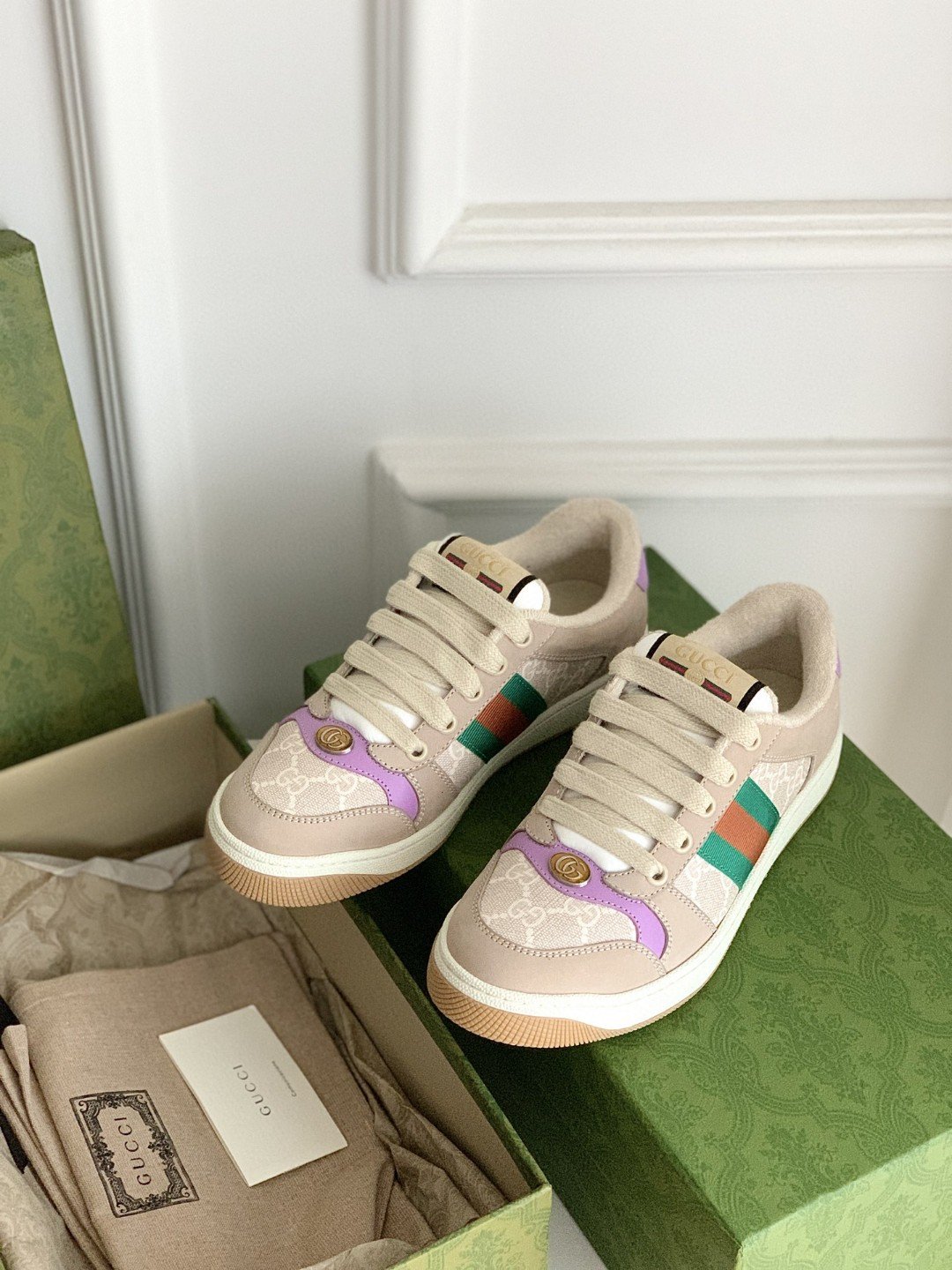 Gvc*1 Women’s Screener Sneaker Beige For Women 546551-HVKI0-9765