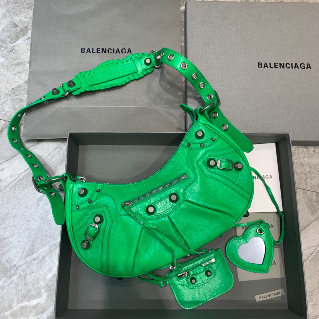 Ba1en*iaga Le Cagole XS Shoulder Bag In Green, For Women, Women’s Bags 13in/33cm