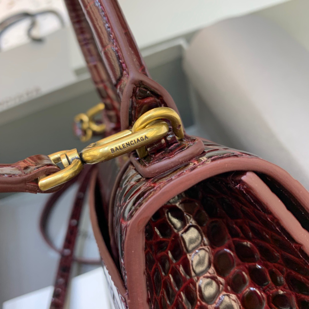 Ba1en*iaga Hourglass XS Handbag In Dark Red, For Women, Women’s Bags 7.4in/19cm