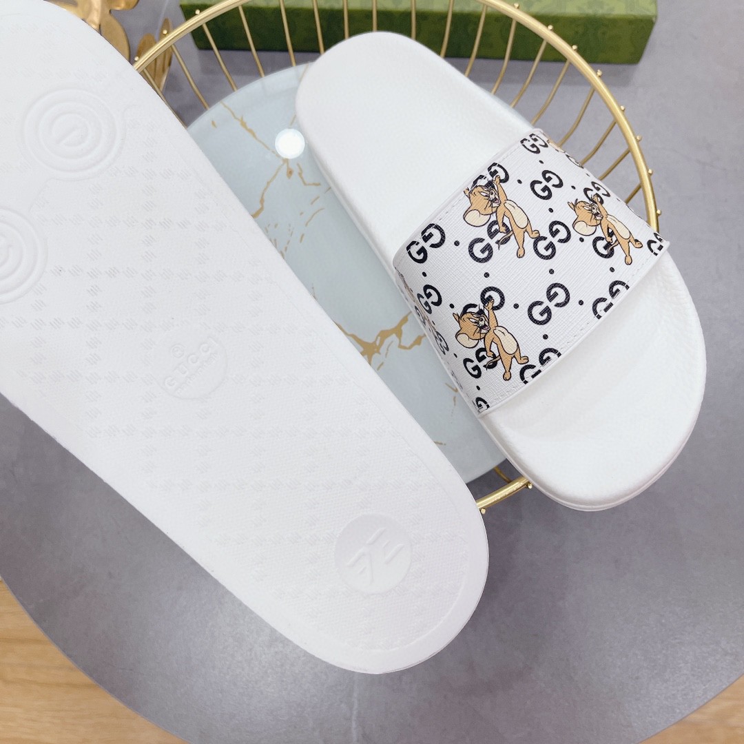 Gvc*1 Men’s Jerry Print Slide Sandal White For Men 681867