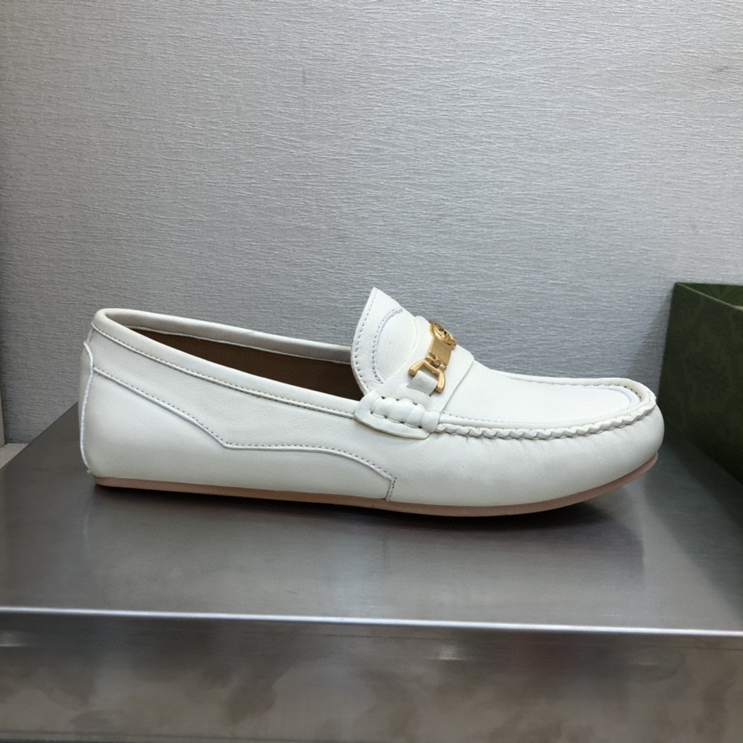 Gvc*1 Men’s Loafer With Interlocking G Horsebit White For Men 655519-1XO00-9022