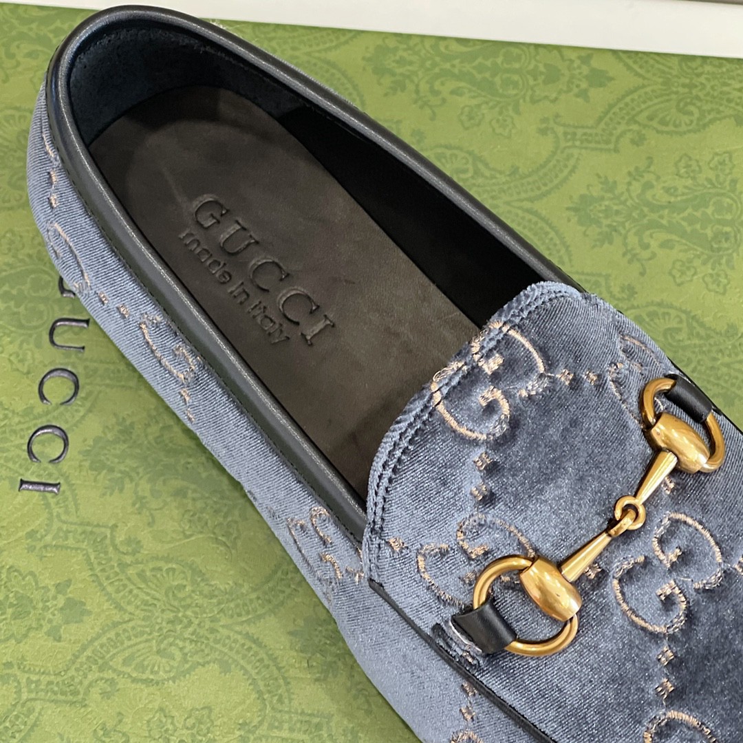 Gvc*1 Men’s Jordan GG Velvet Loafer Blue For Men 430088-9TI90-4286