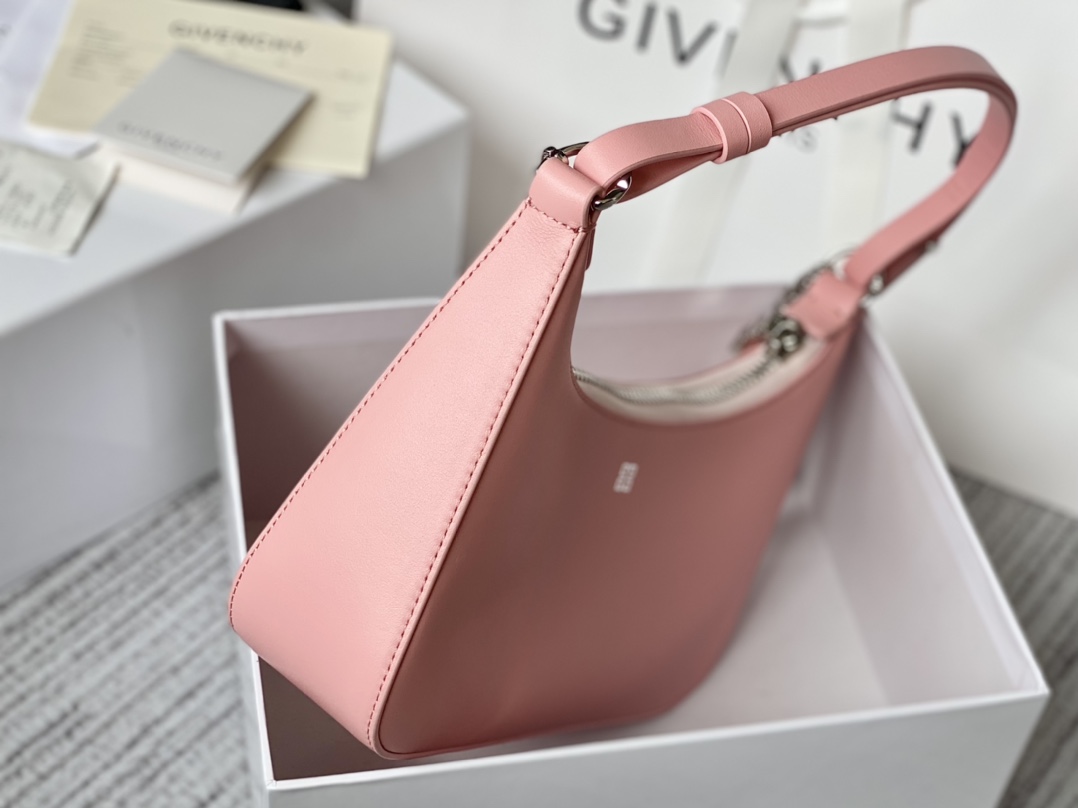 Givenchy Small Moon Cut Out Bag Pink For Women, Women’s Handbags, Shoulder Bags 9.8in/25cm GVC