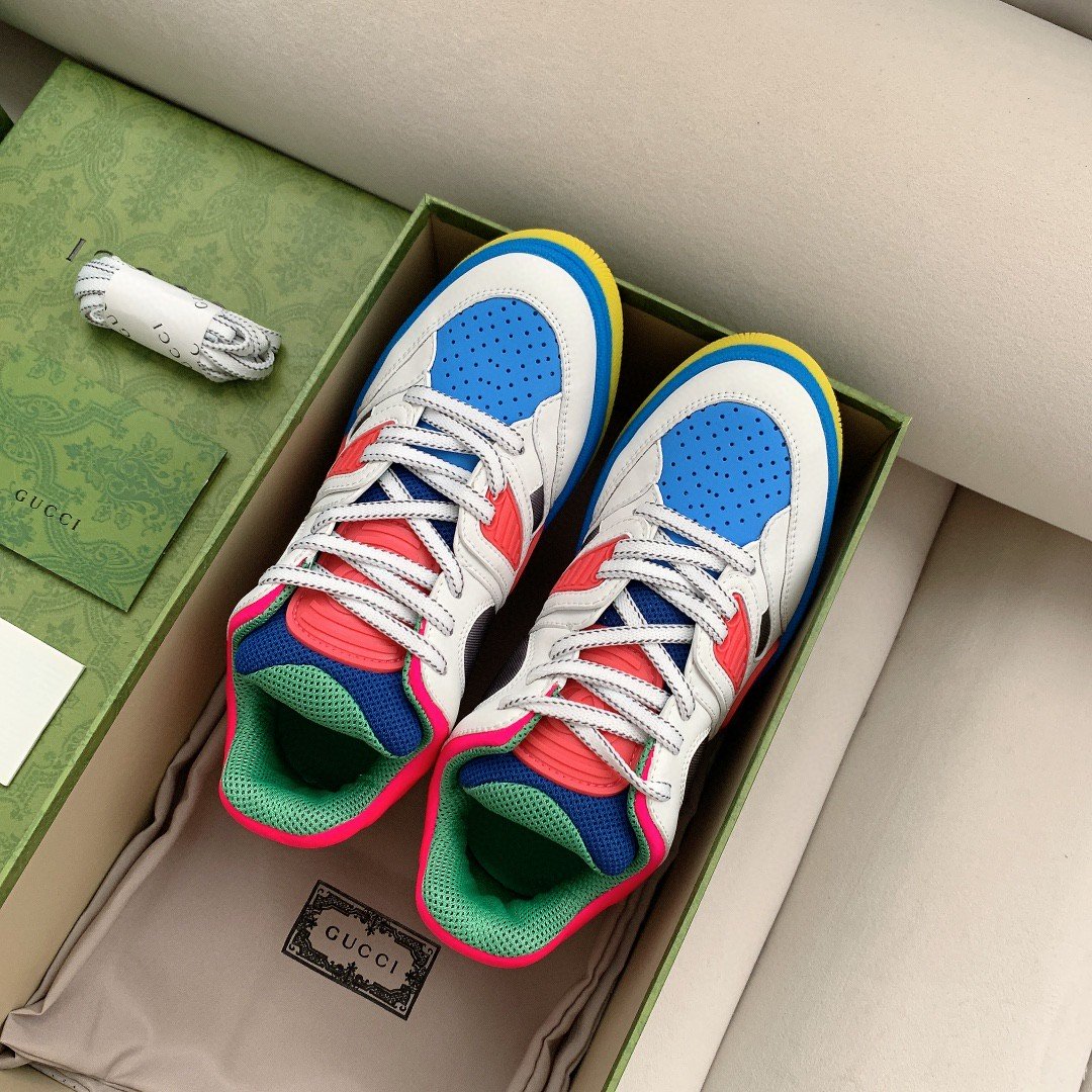 Gvc*1 Women’s Basket Sneaker White Pink And Blue For Women 661311 2SH80 9063