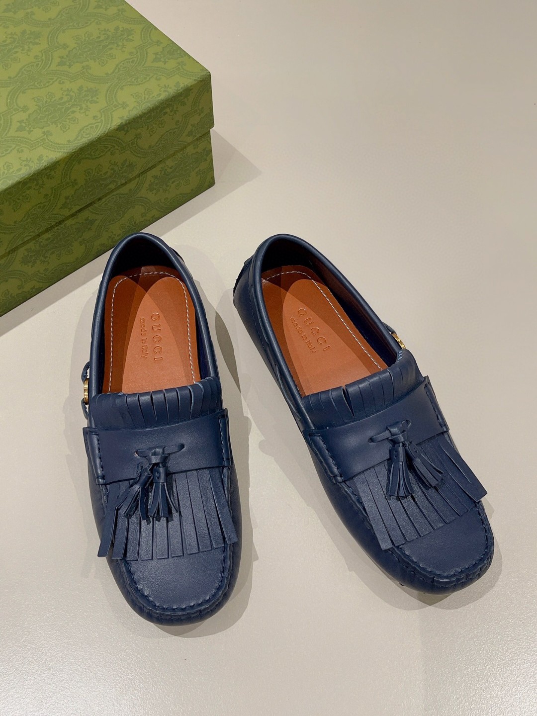 Gvc*1 Men’s Loafer With Driver Interlocking G Blue For Men 624699