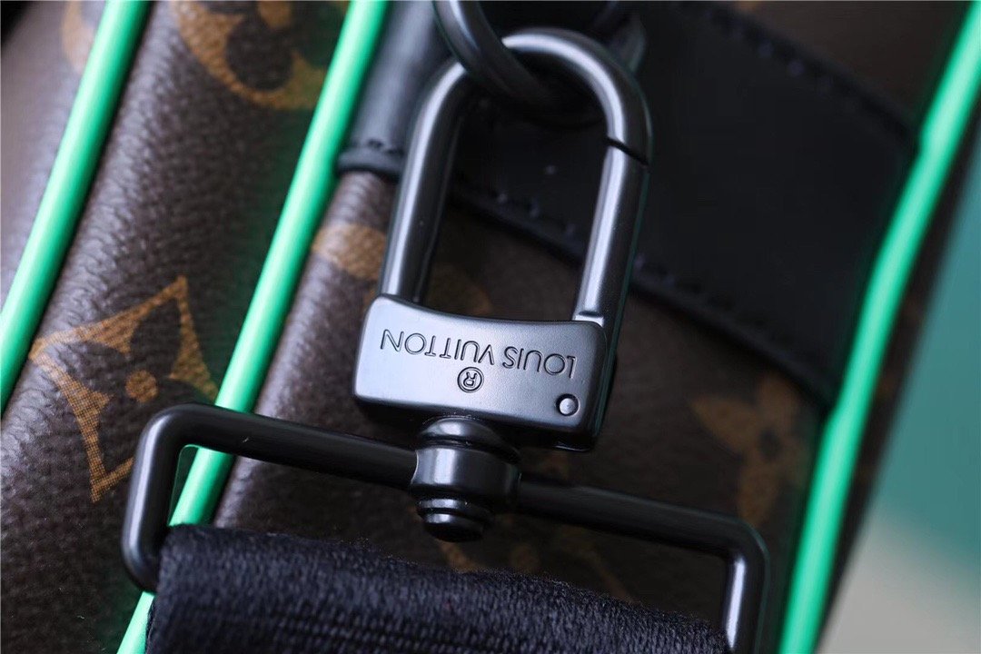 L0vis Vvtt0n S-Lock Messenger Monogram Macassar By Virgil Abloh’s Minty Green For Men, Men’s Bags, Shoulder And Crossbody Bags 8.7in/22cm LV M46246