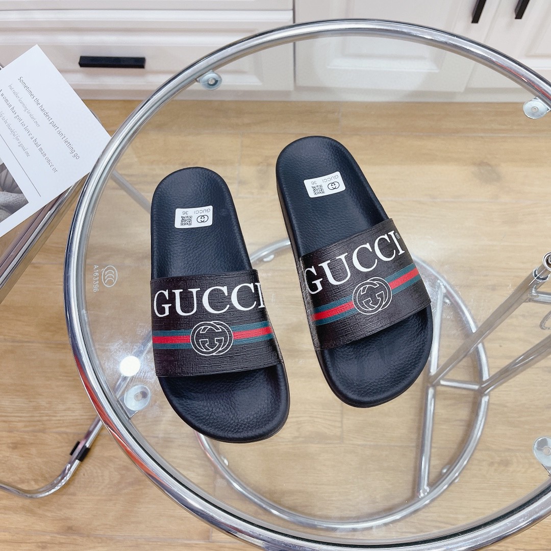 Gvc*1 Men’s Logo Rubber Slide With Web Black For Men 522887