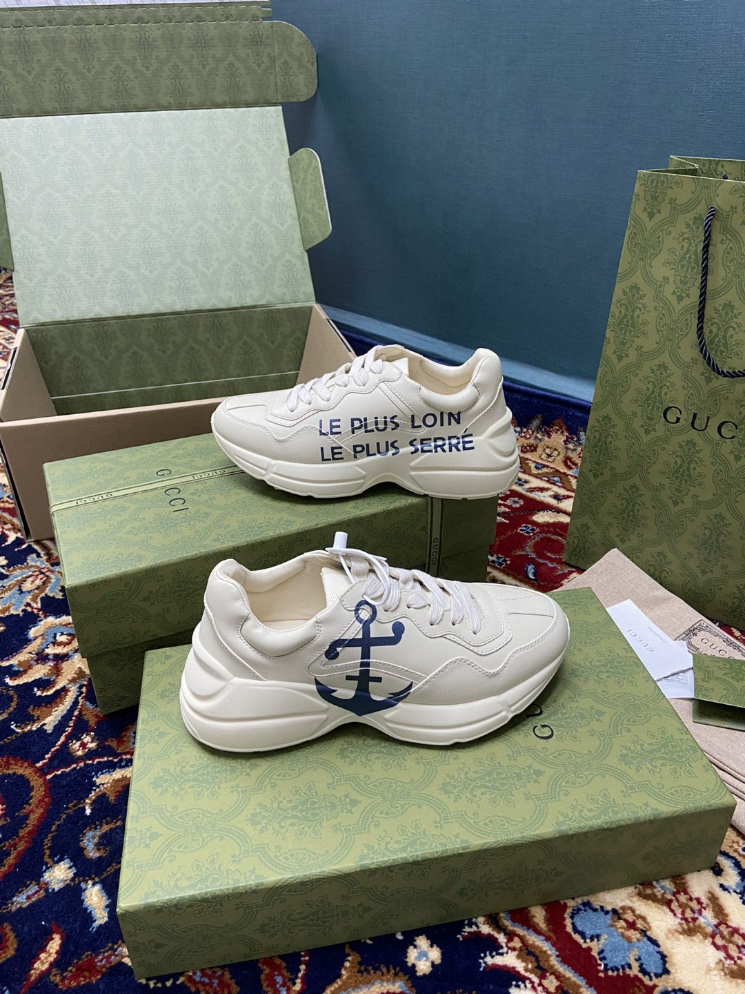 Gvc*1 Men’s Rhyton Sneaker With Anchor White Ivory For Men 576052