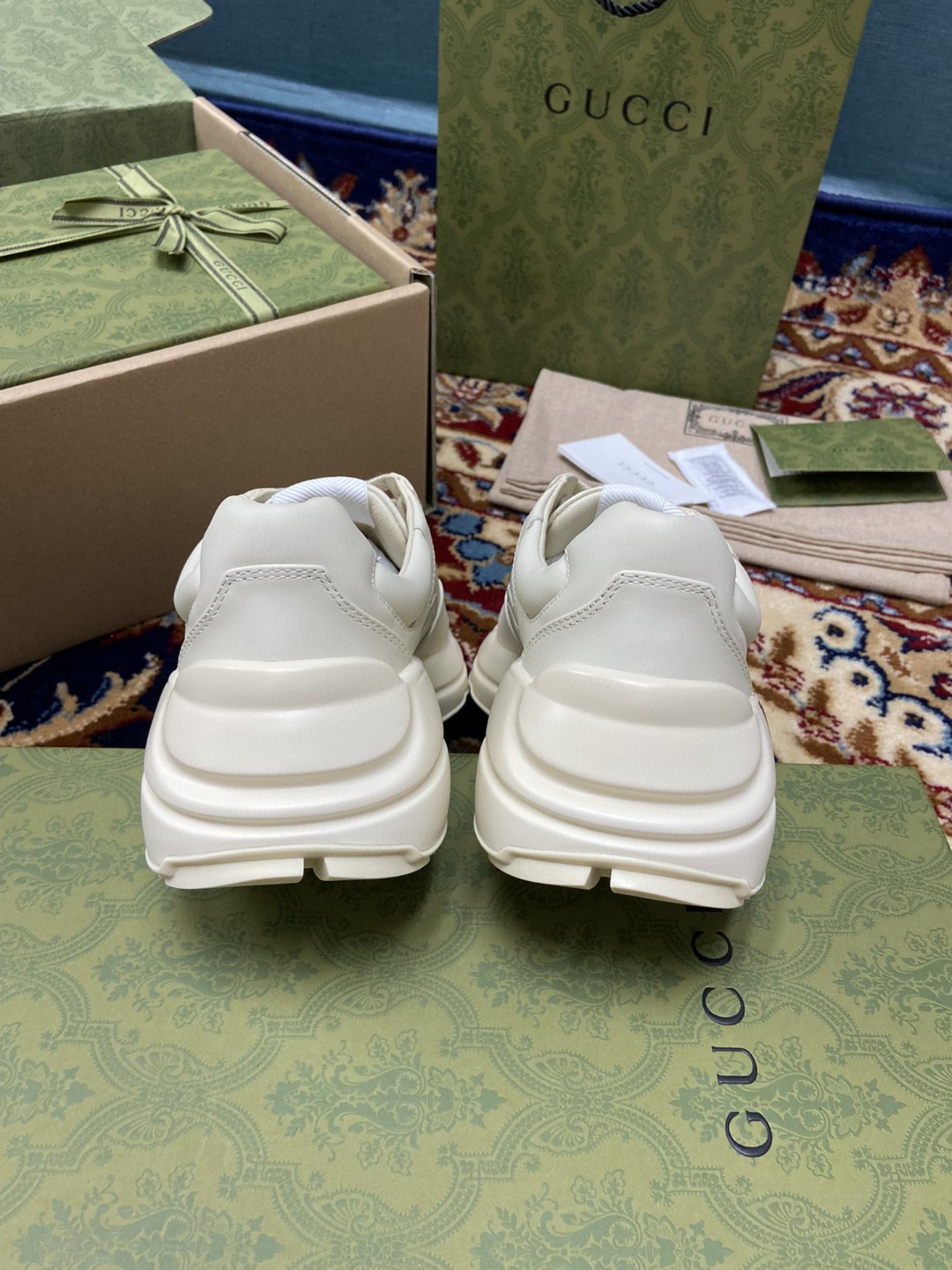 Gvc*1 Men’s Rhyton Sneakers With Gvc*1 Love Parade Red White Ivory For Men 524990‎