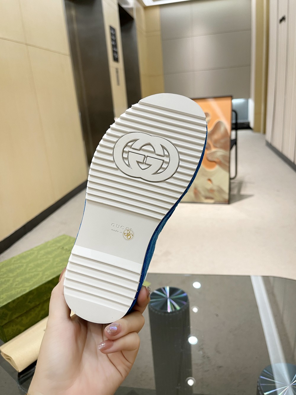 Gvc*1 Women’s GG Platform Sandal Blue For Women GG