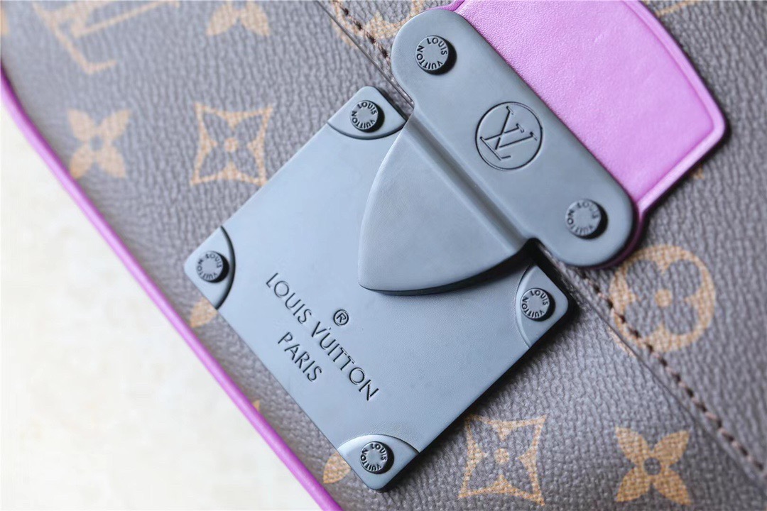 L0vis Vvtt0n S-Lock Sling Monogram Macassar Purple For Men, Men’s Bags, Crossbody Bags 8.3in/21cm LV M46245