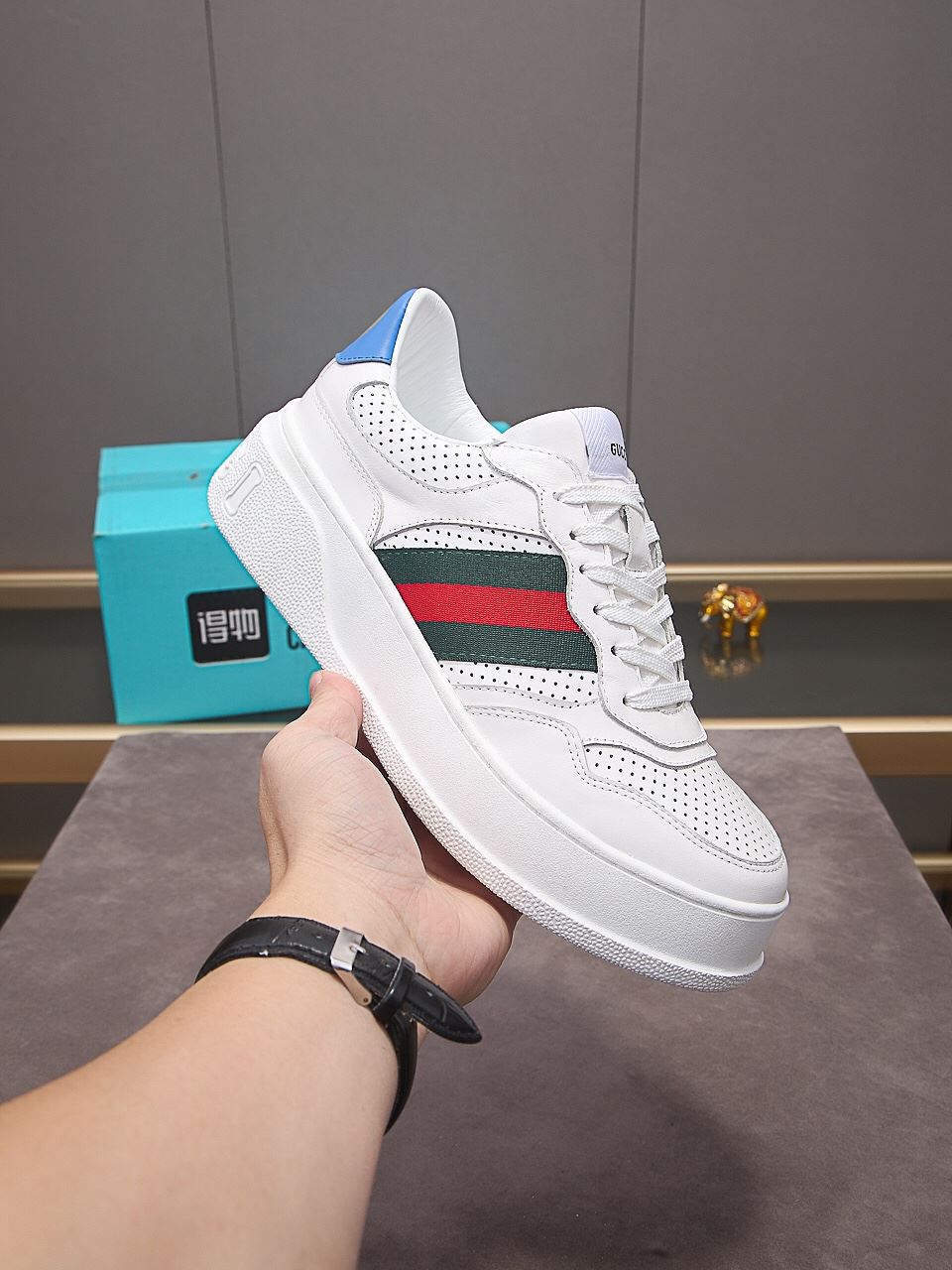 Gvc*1 Men’s Sneaker With Web White For Men ‎669698 UPG10 9060