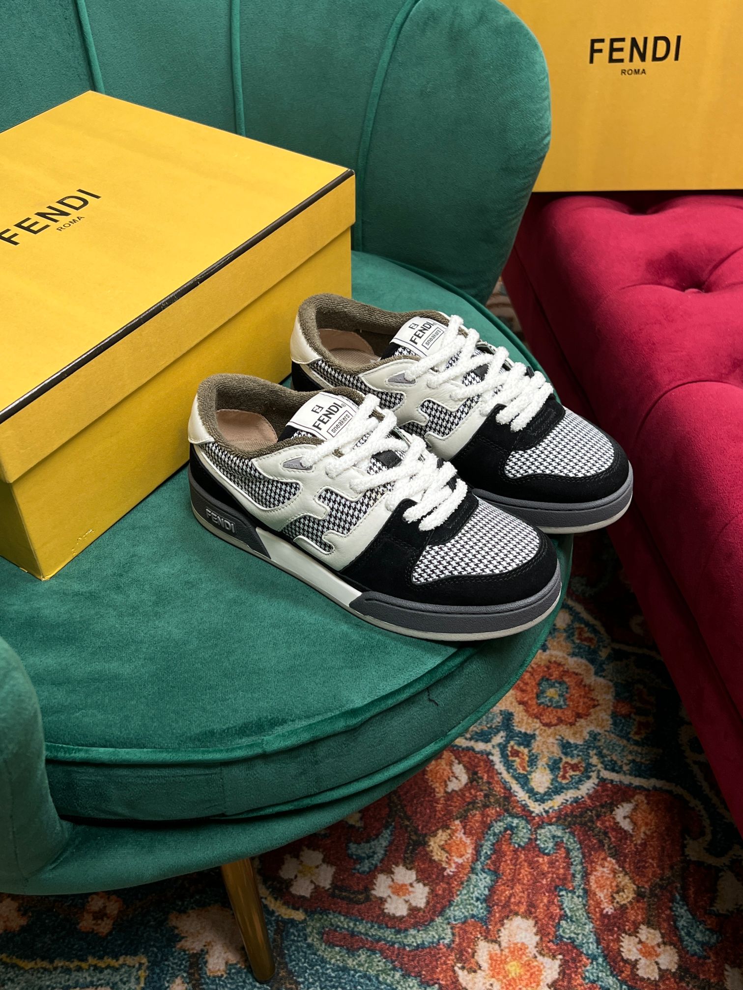 F**di Match Low Tops In Black For Women