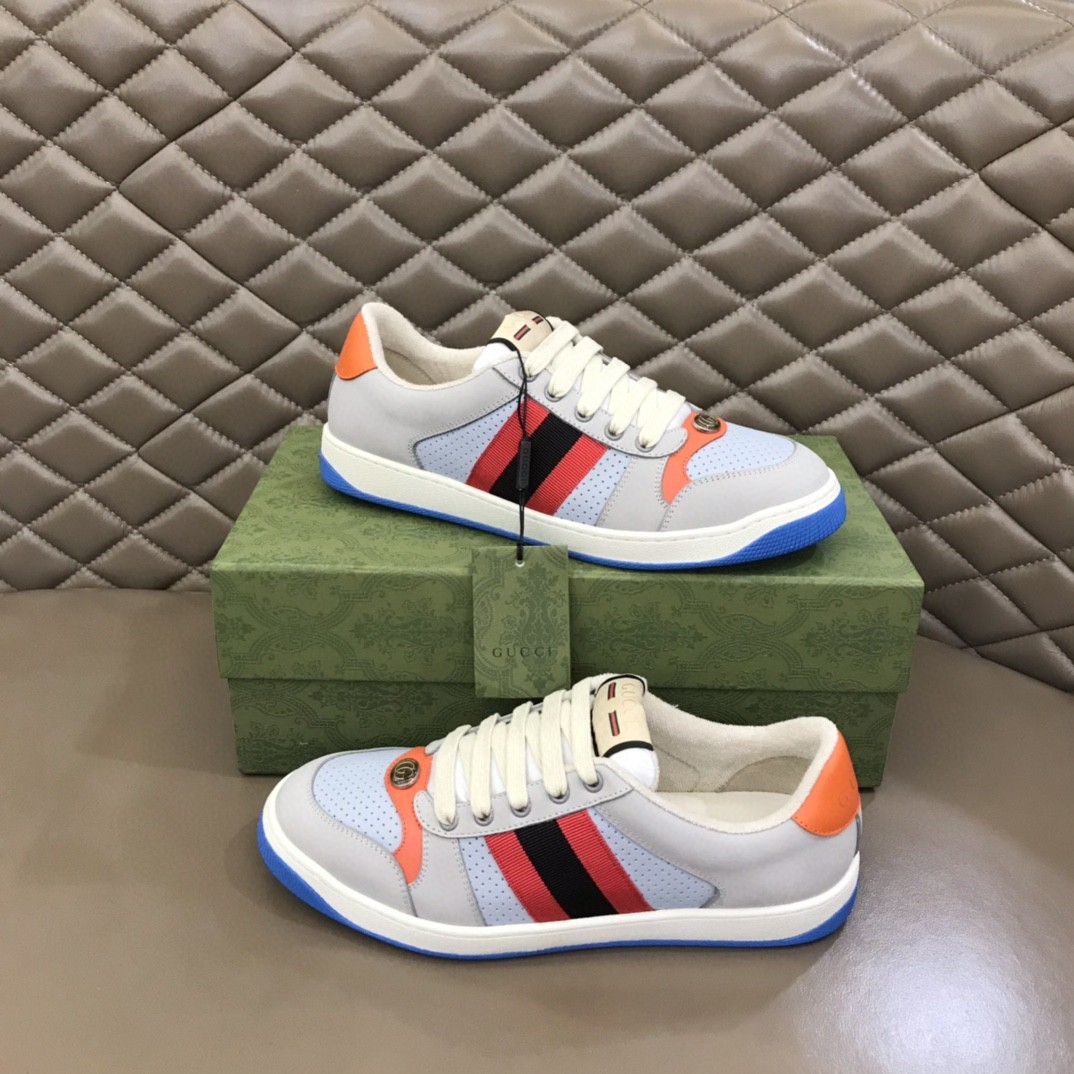 Gvc*1 Gray Screener Sneakers For Women GG Shoes 708296 0YIA0