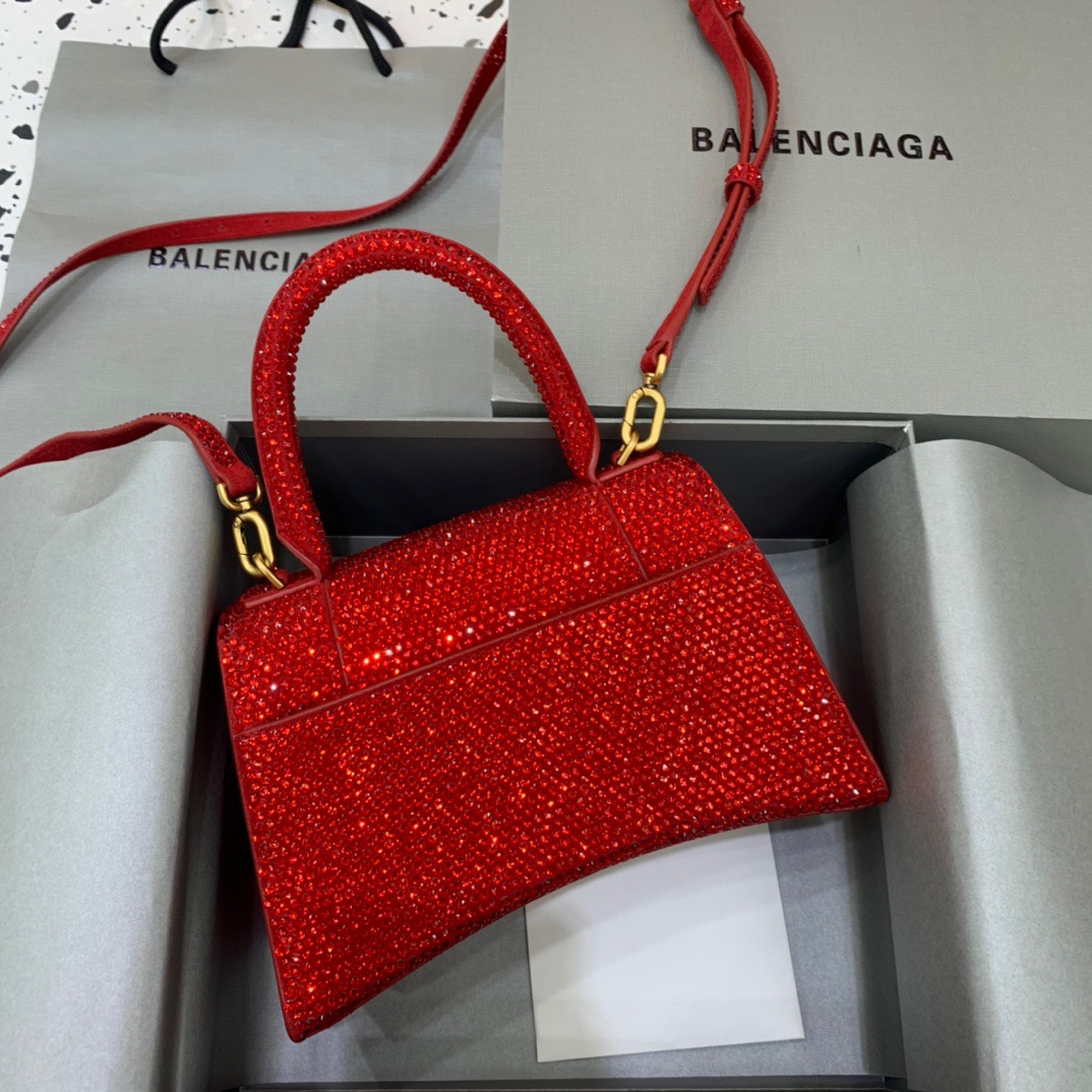 Ba1en*iaga Hourglass Small Handbag In Red, For Women, Women’s Bags 9in/23cm