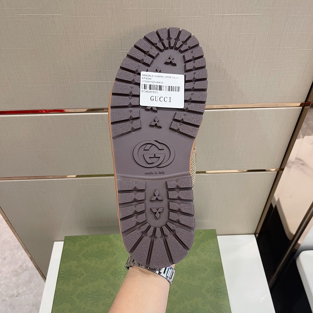 Gvc*1 Men’s Maxi GG Svp*me Slide Sandal Brown And Beige For Men ‎624879