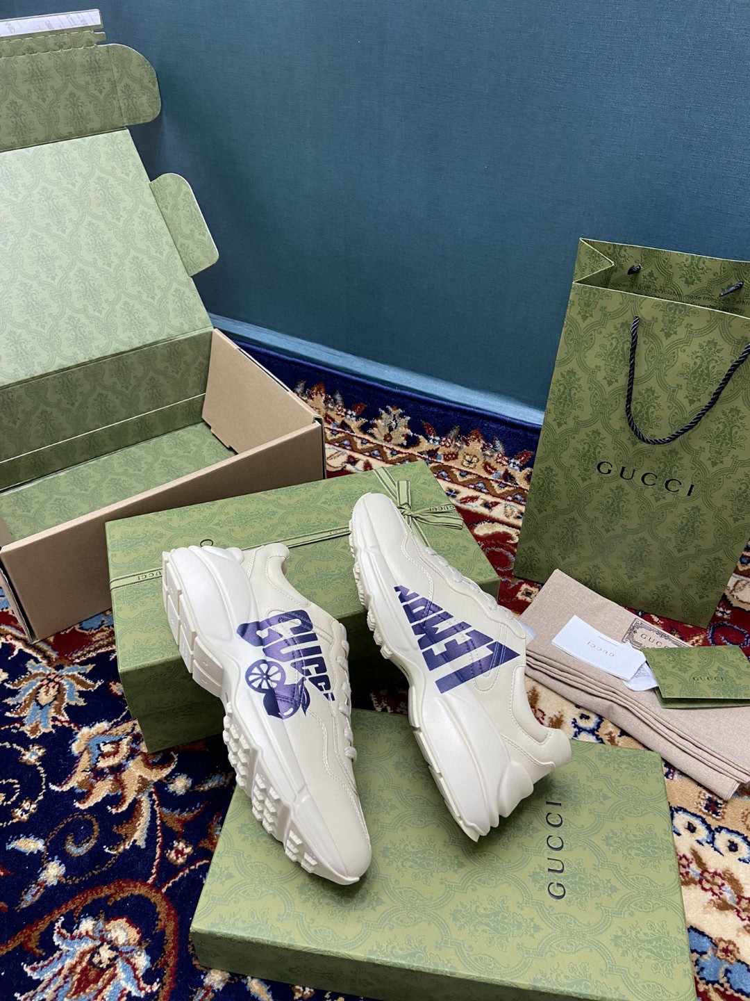 Gvc*1 Women’s Rhyton Sneakers With Lemon Gvc*1 White Ivory For Women 684899 DRW00 9522